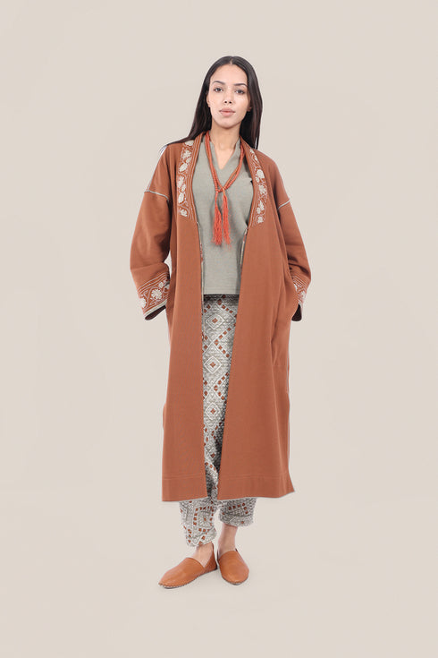 Reversible cotton milton printed coat